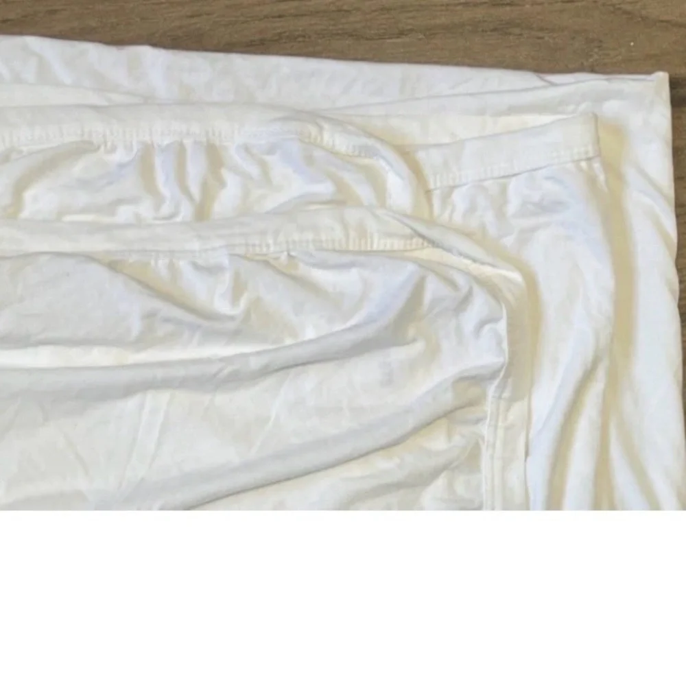 Purple‎ Brand KING CAL KING Flat Sheet Cream Neutral Soft Stretchy Lycra Bamboo